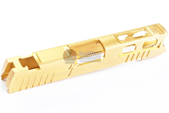 Gunsmith Bros CNC Aluminum Ultra Cut 4.3 Single Slide w/Sight(Tokyo Marui Hi-Capa 4.3 GBB Pistol)Gold