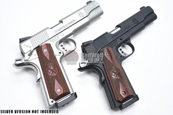 Guarder Aluminum Slide & Frame Kit for Tokyo Marui MEU .45 GBB Series (Wooden Grip Panel ) - Black