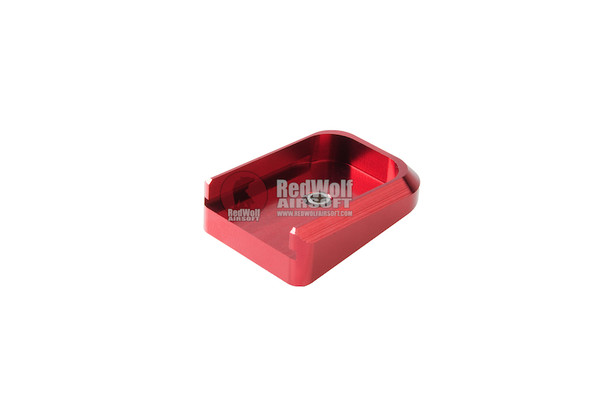 Airsoft Masterpiece Hi Capa Magazine Base (Aluminum, SV) - Red