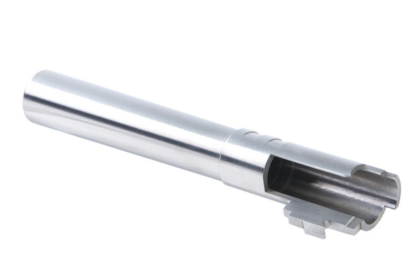 Airsoft Masterpiece Hi Capa Outer Barrel .45 ACP Stainless Steel Fix - Silver