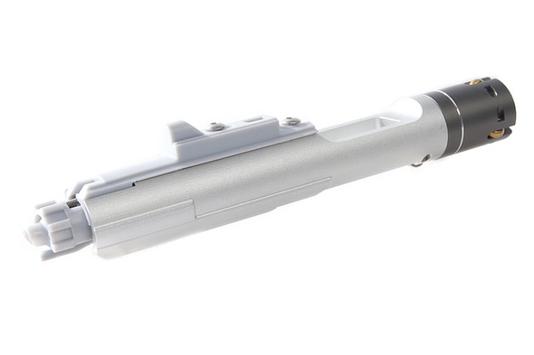 G&P MWS Forged Aluminum Complete M16VN Bolt Carrier Group Set for Tokyo Marui Buffer Tube - Silver