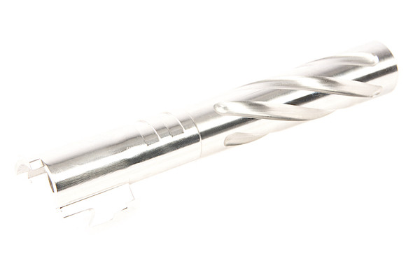 GK Tactical Tokyo Marui Hi Capa 5.1 GBB Airsoft Outer Barrel (Tornado, Stainless Steel) - Silver