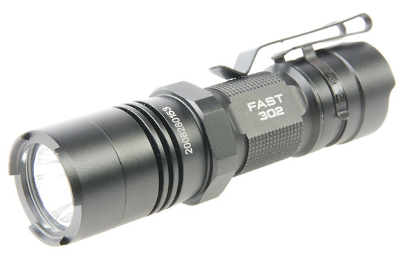 OPSMEN FAST 302 Backup Tactical Flashlight (400 Lumen) - Black