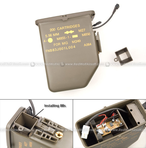 G&P M249 Magazine (3000 rounds Airsoft Auto Loading Ammo Box)