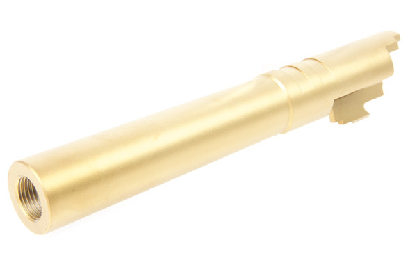 GK Tactical SAI Style 5 inch Stainless Steel Outer Barrel for Tokyo Marui Hi-Capa 5.1 GBB - Gold