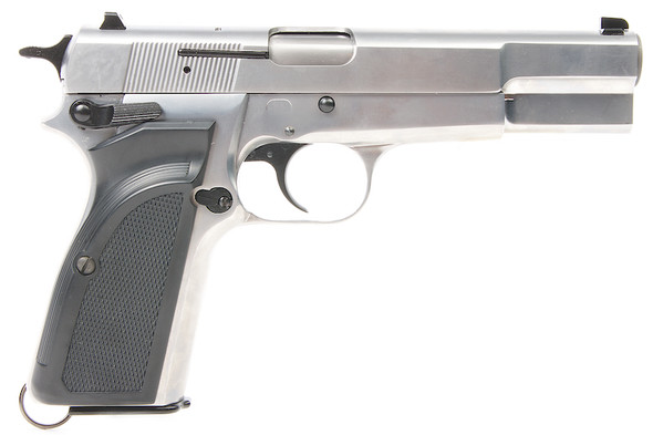 WE Browning Hi-Power MK3 Green Gas Airsoft Pistol  - Silver