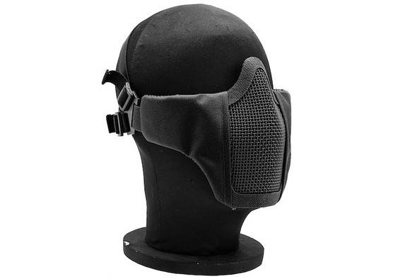 WoSport Half Face Airsoft Mask (Glory)  - Black