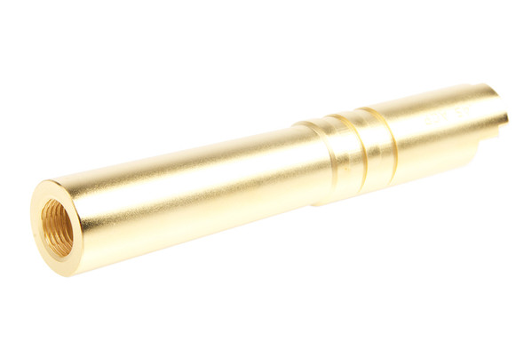 Airsoft Masterpiece Hi Capa 4.3 Outer Barrel .45 ACP Stainless Steel Threaded Fix - Gold