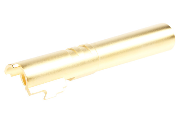 Airsoft Masterpiece Hi Capa 4.3 Outer Barrel .45 ACP Stainless Steel Threaded Fix - Gold