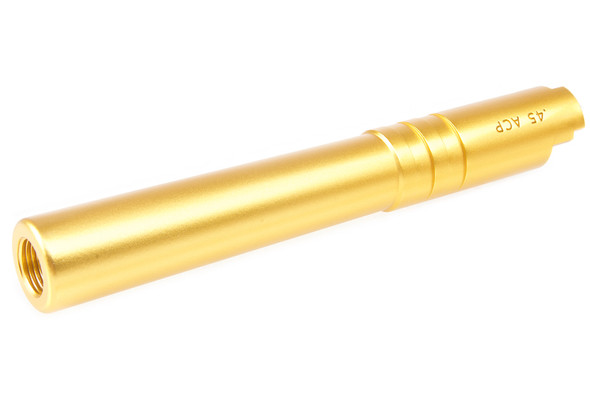 Airsoft Masterpiece Hi Capa Outer Barrel .45 Threaded Aluminum - Gold