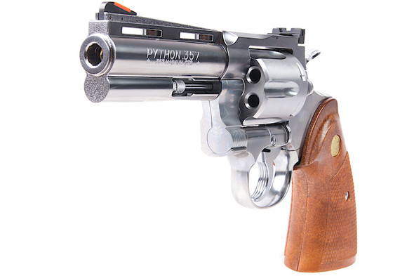 Tanaka Colt Python .357 Magnum R-Model 4 Inch Stainless Gas Revolver - Silver
