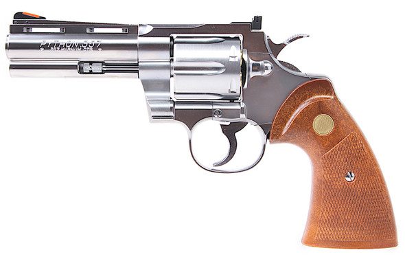 Tanaka Colt Python .357 Magnum R-Model 4 Inch Stainless Gas Revolver - Silver