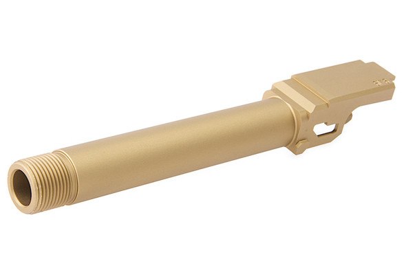 Pro Arms Tokyo Marui G17 Gen 4 Threaded Outer Barrel (14mm CCW, CNC Aluminum) - Titanium Nitride