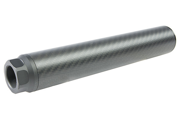 Silverback Carbon Dummy Suppressor (Long) for SRS A2/M2 Airsoft (24mm CW)
