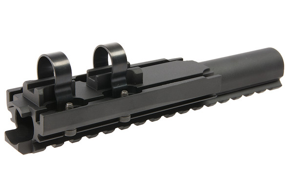 Hephaestus AK Railed Gas Tube for AK AEG / GBBR Airsoft Series (Type III Hard-Coat Anodized)