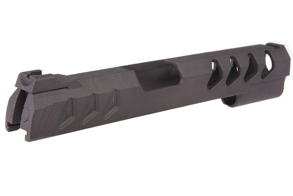 Airsoft Masterpiece Slide 5.1 (Warout Custom 3D Print) (Ver.2) for Tokyo Marui Hi Capa/1911 GBB - BK