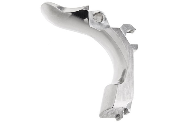 Airsoft Masterpiece Hi Capa Grip Safety (Type 2 - S Style, Steel) - Silver
