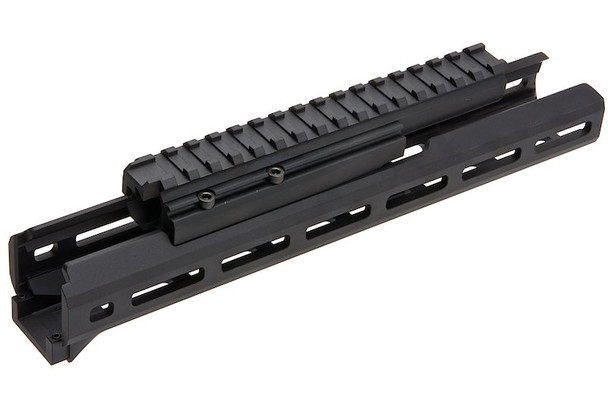 Hephaestus AK Handguard Set (10.5 inch, M-Lok) w/Railed Gas Tube for GHK/ LCT AK (Type III Hard-Coat Anodized)