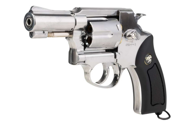 WinGun Airsoft Revolver CO2 731 Sheriff M36 (2.5 inch, Black Grip, 6mm Version) - Silver