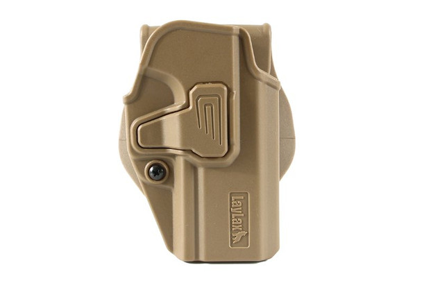 Laylax (Battle Style) CQC Holster for SIG AIR M17 GBB Airsoft Pistol (Right Hand) - Tan