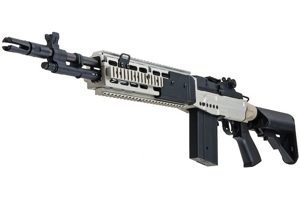 CYMA M14 EBR AEG Extended Stock Airsoft AEG Rifle - Silver (Metal) (CM032EBR-SV)