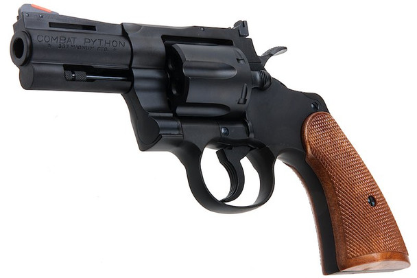 Tanaka Colt Python .357 Magnum R-Model 3 Inch Heavy Weight Gas Revolver - Black