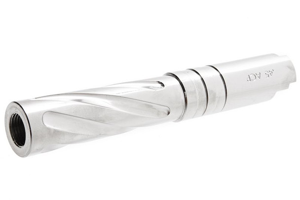 GK Tactical Tokyo Marui Hi Capa 4.3 GBB Airsoft Outer Barrel (Tornado, Stainless Steel) - Silver