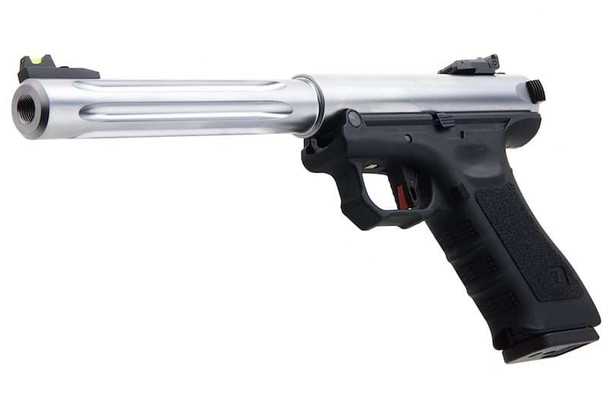 WE Galaxy G Series Premium L Green Gas Airsoft Pistol - Silver