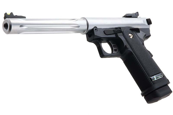 WE Tech Hi Capa 5.1 Galaxy Premium L Green Gas Airsoft Pistol - Slide R Frame - Silver