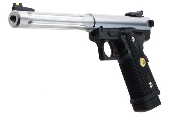 WE Tech Hi Capa 5.1 Galaxy Premium L Green Gas Airsoft Pistol - Slide K Frame - Silver