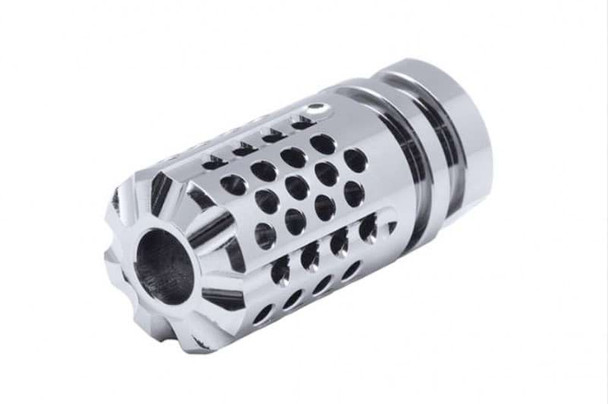 Dytac SLR Synergy Mini Compensator 5.56 (14mm CCW) (Licensed by SLR Rifleworks) - Titanium Silver