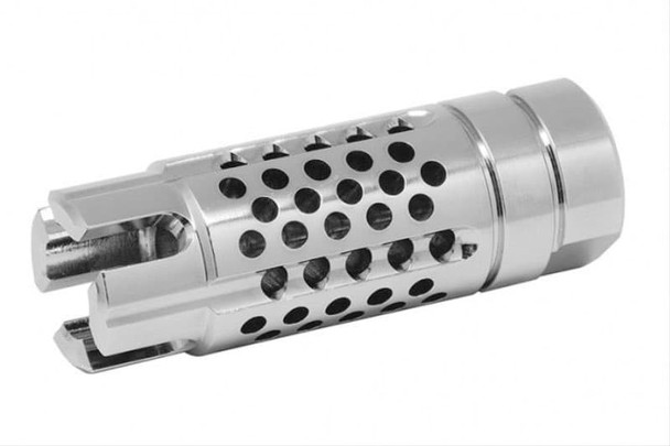 Dytac SLR Synergy Compensator 5.56 (14mm CCW) (Licensed by SLR Rifleworks) - Titanium Silver