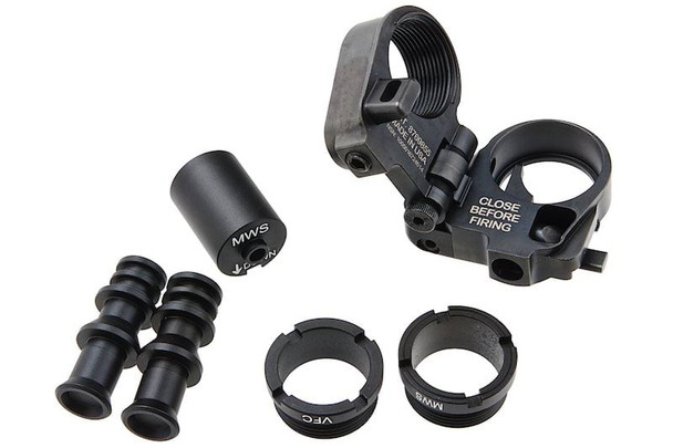 GK Tactical Stainless Steel Folding Stock Adaptor for Tokyo Marui / VFC(Umarex) M4 Airsoft GBB Rifle - Black