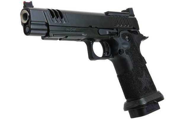 Army Armament RMR Hi Capa Green Gas Airsoft Pistol - (BK, with Star Strippling Grip) (R613-SG)