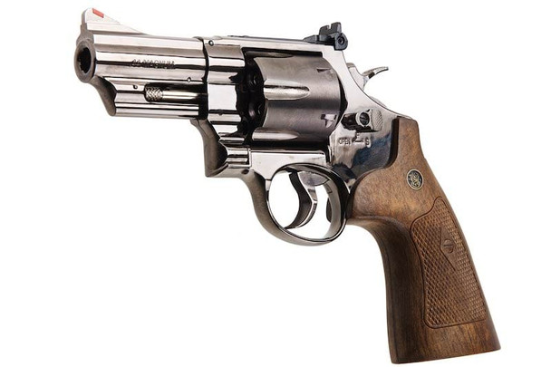 Umarex S&W M29 Airsoft Revolver CO2 (3 inch, Brown Grip, 6mm Version) - Titanium Black (by WinGun)