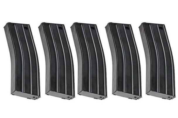 Arcturus M4 Magazine (Metal 30/130 rounds Variable Capacity EMM AEG Magazine) - Black (5PCS)