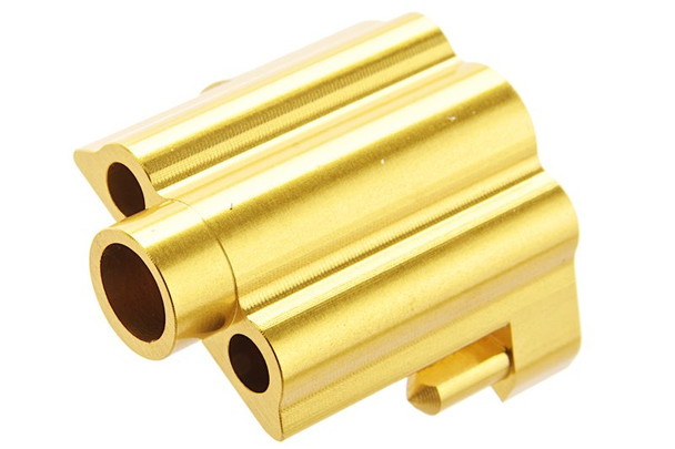 COWCOW Technology AAP01 GBB Airsoft Nozzle Block (CNC Aluminium, Gold)