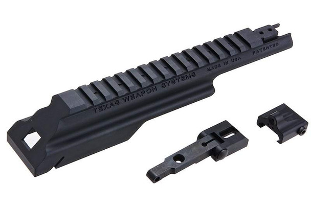 C&C Tac Tokyo Marui AKM GBBR Airsoft Dog Leg Rail Top Cover Gen 3 Krinkov AK Style - Black