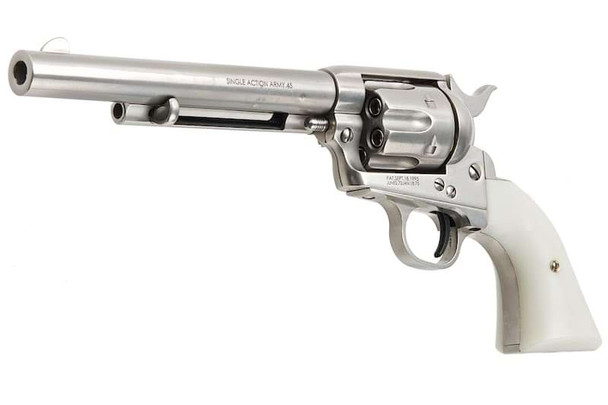 King Arms SAA .45 Peacemaker Revolver M - Silver (Verion II, Gas Version)