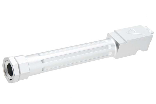RWA Agency Arms Mid-Line Threaded Barrel for Tokyo Marui G17 Gen 3 GBB Airsoft (14mm CCW) - Silver