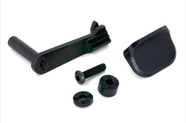 AIP Tokyo Marui Hi Capa / 1911 GBB Airsoft Slide Stop with Thumb Rest (Steel) - Black