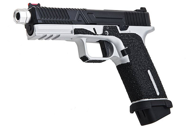 RWA Agency Arms EXA GBB Pistol (Threaded Barrel w/ Custom Stippling Version) - Cerakote Silver