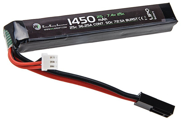 WE Lipo Battery 7.4v 1450mAh (25C) Stick Type