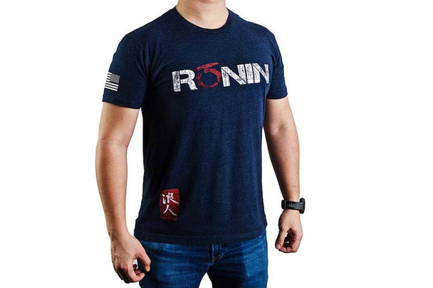Ronin Tactics 'Bushido' T-Shirt (Navy Blue, XL Size)