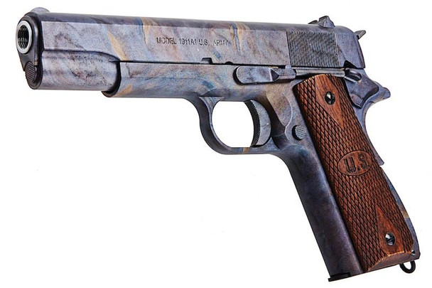 Cybergun AO 1911 GBB Airsoft Pistol (Marble Pattern with Wood Grip)