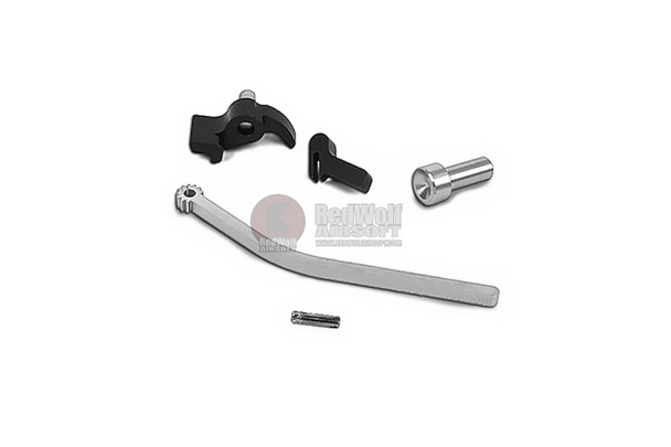 Airsoft Masterpiece CNC Steel Hammer & Sear Set for Tokyo Marui Hi-Capa GBB (STI DVC) - 2 Tone