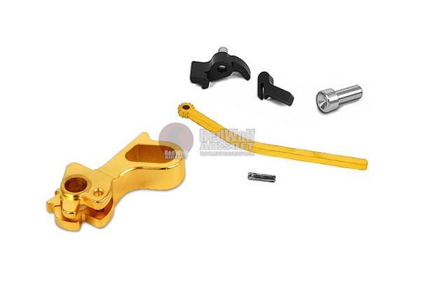 Airsoft Masterpiece CNC Steel Hammer & Sear Set for Tokyo Marui Hi-Capa GBB (STI DVC) - Gold