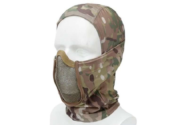 WoSport Balaclava Quick Dry with Protective Steel Mesh Face Mask - Multicam