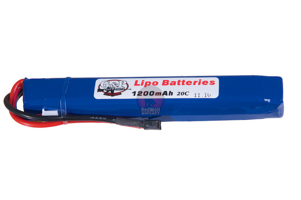 G&P 11.1v 1200mAh (30C) Li-Poly / LiPo Rechargeable Battery (Small Deans / T Connector)