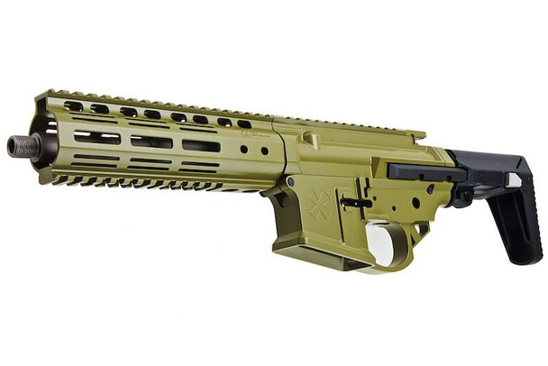 EMG Noveske Gen4 Ghetto Blaster Receiver Kit (7.94 inch) for Marui MWS GBB (by Dytac) Cerakote Green